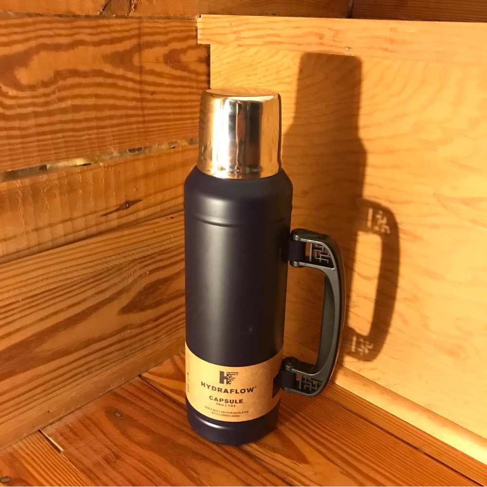 Hydraflow Black Insulated 54 Oz. Thermos, NWT, 14”